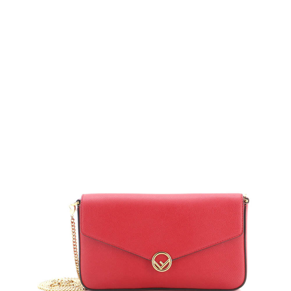 Fendi Small F Is Fendi Envelope Chain Clutch Leather